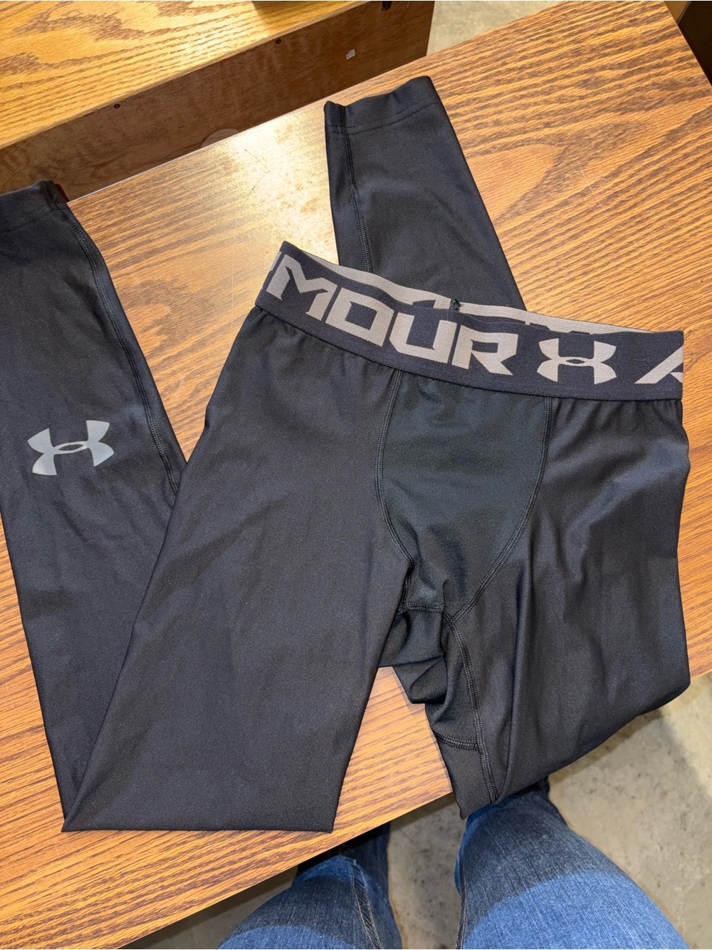 Under Armour Black Performance Compression Tights with Logo Waistband
